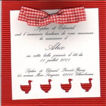 Sophie et Edouard ont l'immense bonheur de vous annoncer la naissance d'Alix !